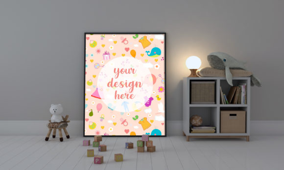 Download Kids Bedroom Empty Frames for Mockup - Empty Collection