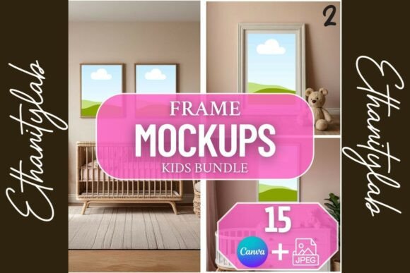 Download Girl Nursery Mockups | Canva &amp; JPEG 15 - Nursery mockup Collection