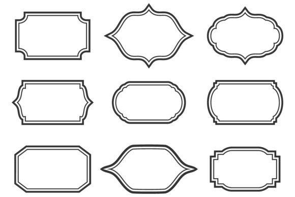 Download Vector Vintage Empty Frame Labels - Empty Collection