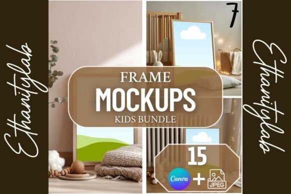 Download Elegant Nursery Mockups | 15Canva &amp; JPEG - Nursery mockup Collection