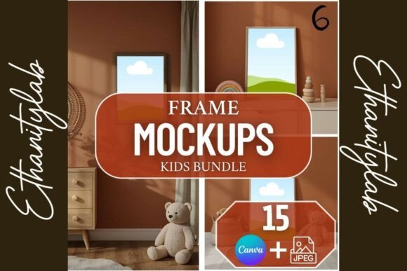 Download Terracotta Nursery Mockups | Canva 15 - Nursery mockup Collection
